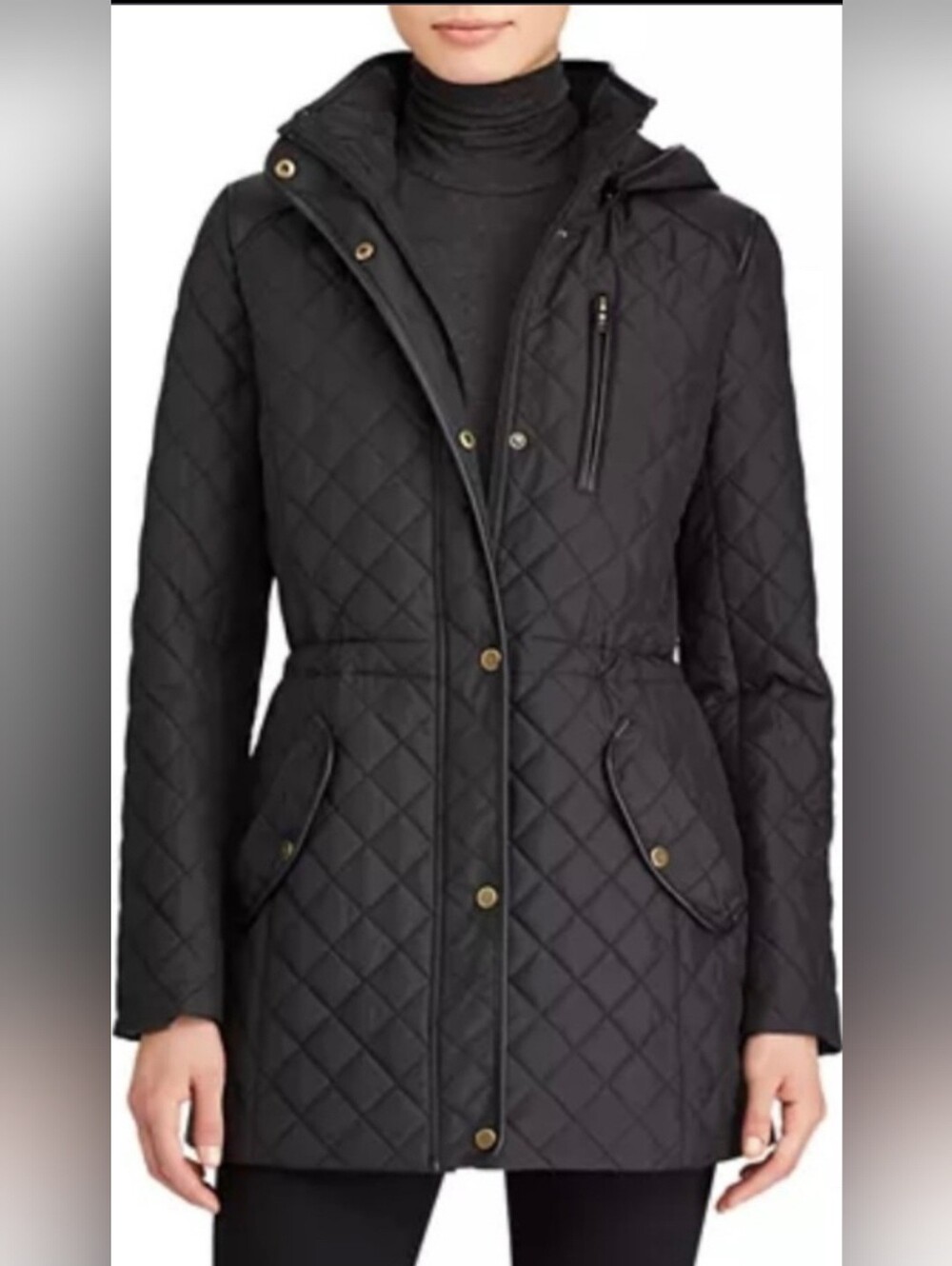 Lauren Ralph Lauren - Quilted Hooded Jacket - Black